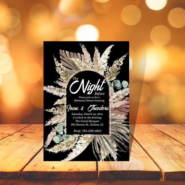 elegant modern terracotta boho Rehearsal-middag Inbjudningar (Skapare uppladdad)