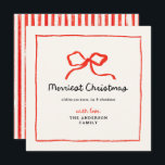 Elegant modern traditionell röd bugg jul Holid Julkort<br><div class="desc">Elegant ett modernt,  traditionellt,  rött armbågskort med flera skript och serif typography God jul Helgdag card.</div>