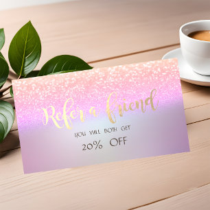 Elegant Modern Trendig Glitter Ombre Cool Rabattkort