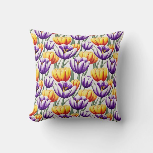 Elegant Modern Trendig Stylfull Vårblomma Kudde (Framsida)