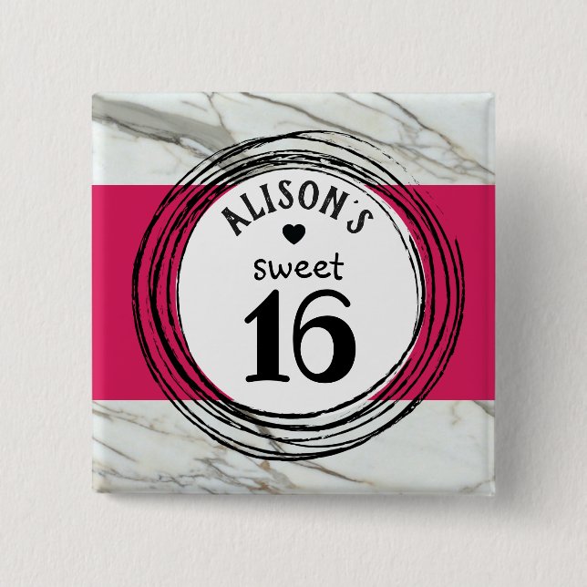 Elegant, modern trendig, tonåringstift knapp (Framsida)