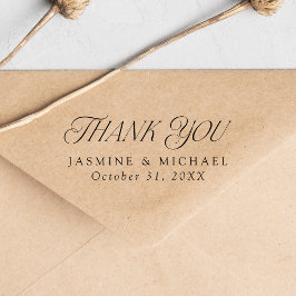 Elegant Modern Typografi Bröllop Tack Självfärgande Stämpel
