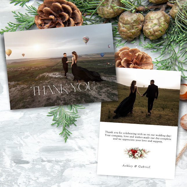 Elegant modern typografi foto tack kort (Skapare uppladdad)