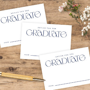 Elegant Modern Typography Blue Studenten Advice Tilläggskort