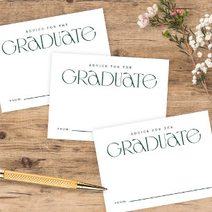 Elegant Modern Typography Grönt Studenten Advice Tilläggskort