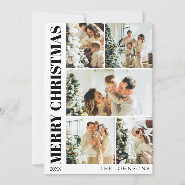 Elegant Modern Typography-julkort Helgdag Julkort (Framsida)