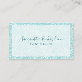 Elegant Modern Typography Teal Grönt Affärskort Visitkort