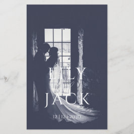 Elegant modern typsättning för foton Bröllopsmeny