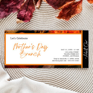 Elegant modern unik enkel mors dag brunch inbjudningar