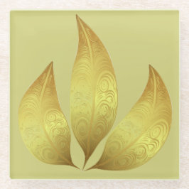 Elegant modern unik guldfärgad löv för prydnadsför