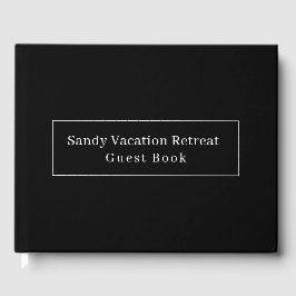 Elegant Modern Vacation Rental Guest Bok | Svart