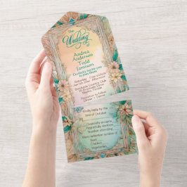 Elegant modern vattenfärg för mjuk blommigt bröllo