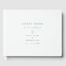 Elegant modern vattenfärgsskrift med tusenskönor gästböcker