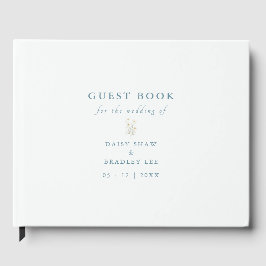 Elegant modern vattenfärgsskrift med tusenskönor gästböcker