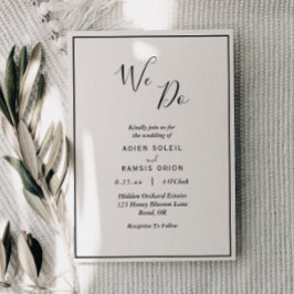 Elegant Modern Vi bjuder in till bröllop Inbjudningar