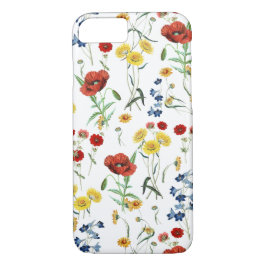 Elegant Modern Vintage Wildblommor Poppy Daisy