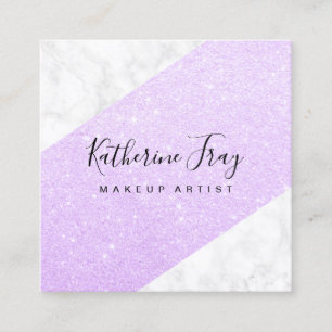 Elegant modern violett marmelad glitter fyrkantigt visitkort