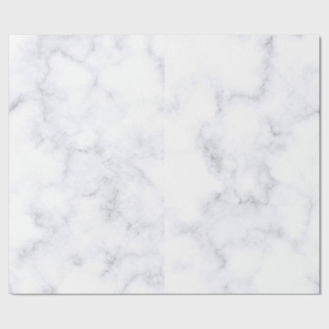 Elegant Modern Vit Marmor Presentpapper (Seam)