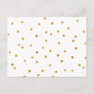 Elegant Modern Vita Guld-konfetti-punkter Vykort