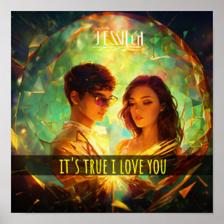 "Elegant Modern Wall Art Poster: Älskare Design" Poster