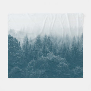Elegant Modern Watercolor Skogen Fleecefilt