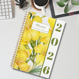 Elegant Modern Watercolor Yellow Floral