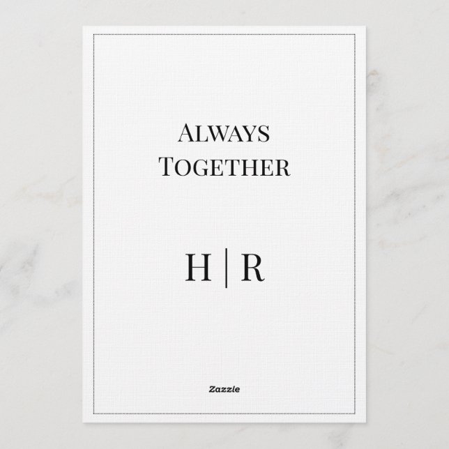 Elegant Modern Wedding Invitation | Timeless Inbjudningar (Baksida)