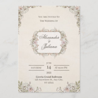 Elegant Modern Wedding Invitation | Timeless  Inbjudningar