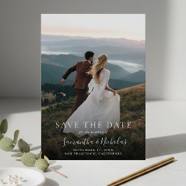 Elegant Modern Wedding Photo Save the Date Spara Datumet