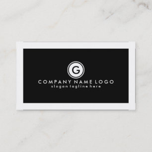 Elegant Modern White & Black SEO Specialist Visitkort
