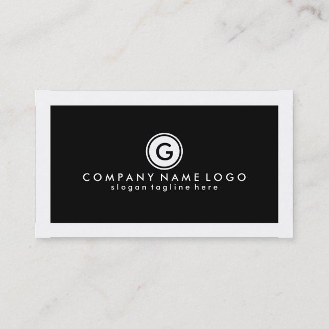 Elegant Modern White & Black SEO Specialist Visitkort (Baksida)