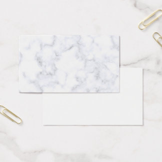 Elegant Modern White Marble Visitkort