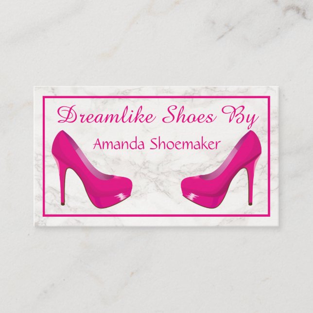 Elegant Modern White Marble Visitkort (Framsida)