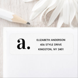 Elegant Modern White Returadress Etikett