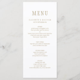 Elegant Modern White Simple Bröllop Meny