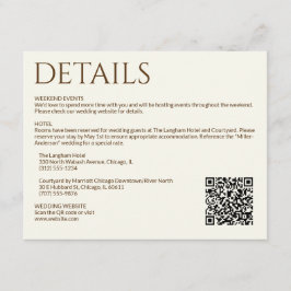 Elegant Modern Wildblomma off-White Bröllop Tilläggskort