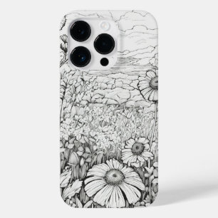 Elegant Modern Wildblommor Blank Fodral-Mate