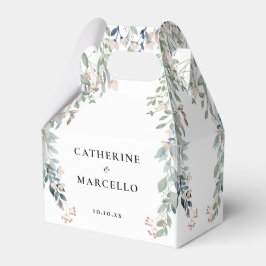 Elegant Modern Wildblommor Blommigt Bröllop Presentaskar
