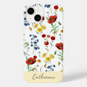 Elegant Modern Wildblommor Namn on White