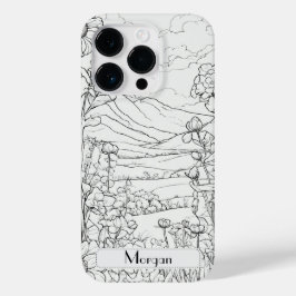 Elegant Modern Wildblommor vit och svart