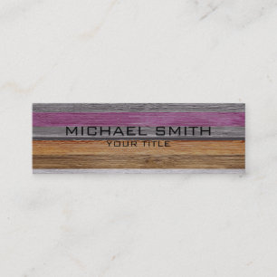 Elegant Modern Wood Payed #7 Mini Visitkort