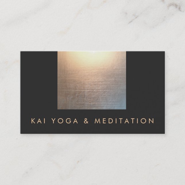 Elegant Modern Yoga- och Meditation-lärare Visitkort (Framsida)