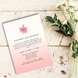 Elegant moderna Blommigt mors dag BRUNCH Inbjudningar