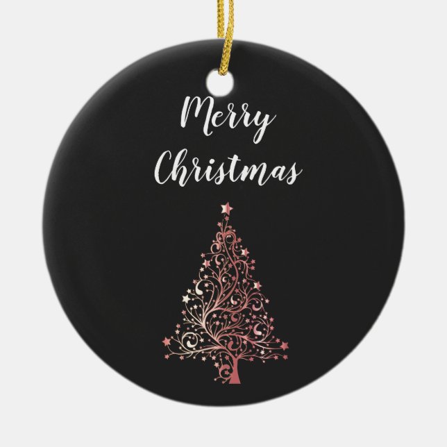 elegant moderna God jul ro guld träd Julgransprydnad Keramik (Framsidan)