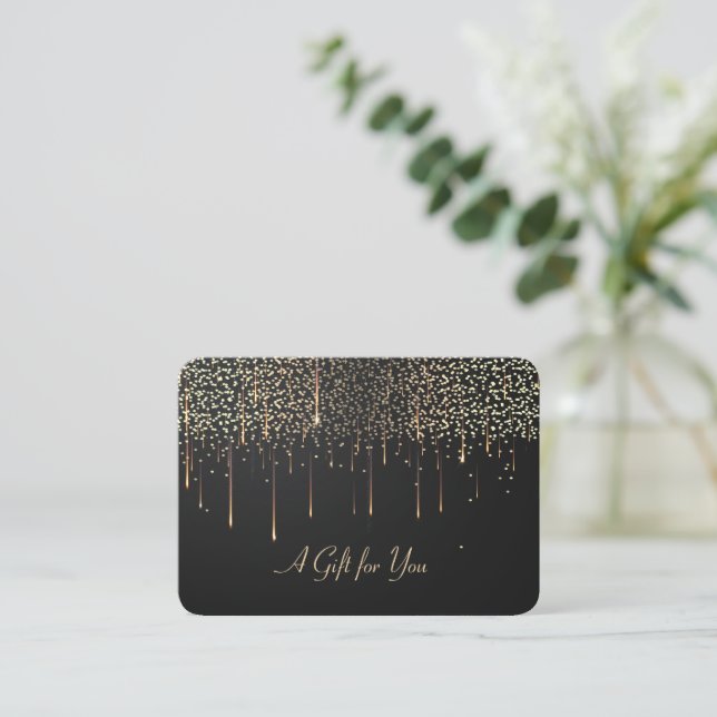 Elegant Moderna Guld Dropar,Konfetti Rabattkort (Stående Fram)