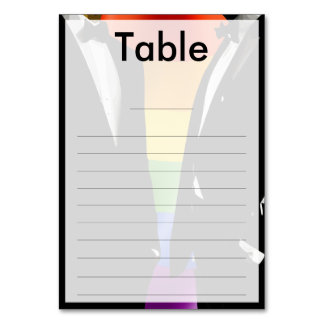 Elegant moderna homosexuellas bröllop regnbåge gäs bordsnummer