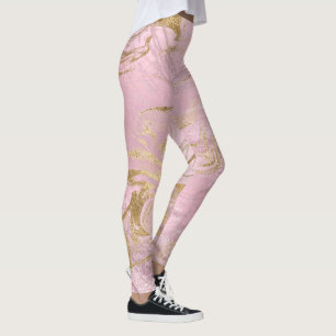 Elegant moderna marmor från guld och ro guld och leggings