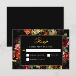 Elegant moderna moody blommor bröllop OSA kort