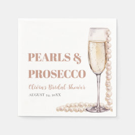 Elegant moderna pärlor och Prosecco bröllopsdusch Pappersservett