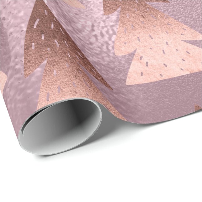 Elegant moderna ro-Julgran-mönster Presentpapper (Rullad Hörn)